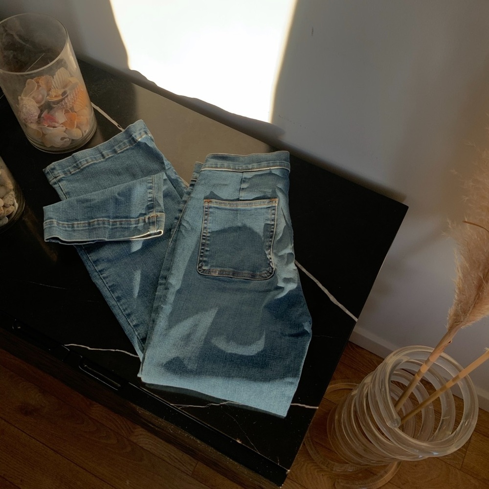 Lucky brand 70s high waisted mini flare jeans